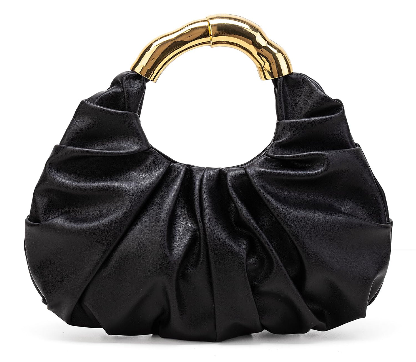 PLGYLG Clutch Purse for Women Soft Pleated PU Evening Clutch Handbags Cloud-Shaped Handle Bag for Wedding Prom Party Casual Daily