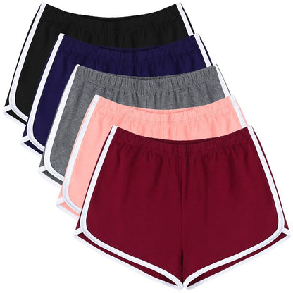 URATOT 5 Pack Shorts for Women Summer Casual Lounge Short Comfy Cotton Dolphin Shorts Athletic Gym Yoga Running Short Pants