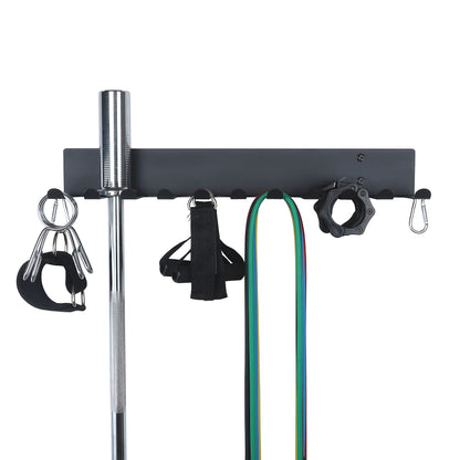 Topsair Gym Storage Rack Resistance Band Rack Wall Mount Barbell Rack Heavy Duty Home Gym Storage Rack for Gym Equipment, Exercise Bands, Lifting Belts and Jump Ropes, Gym Accessories (11 prongs)