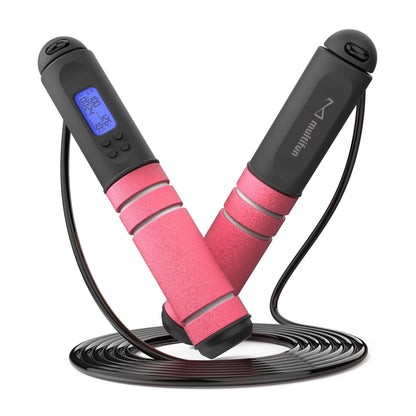 multifun Jump Rope, Adjustable Digital Jump Rope with Calorie Counter, Ball Bearings & Alarm – Ideal for Fitness, CrossFit, Boxing, MMA, Gym – Multifunctional Speed Skipping Rope