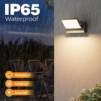 Modern Outdoor Lights, 40W Black LED Exterior Light Fixture, 3000K Outdoor Wall Sconce, IP65 Waterproof Porch Lights for House