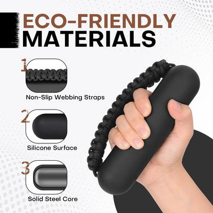 Hikeen Hand Weights Set for Women Men, Soft Dumbbells of 2 (3lb Each), Walking Weight with Hand Strap for Aerobics, Jogging, Running(Black,6lb sets)