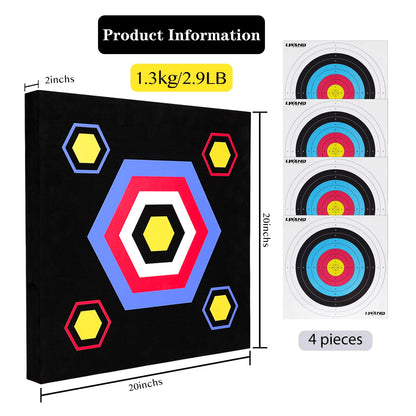 LWANO 20'' Archery Targets High-Density EVA Foam Bow Targets for Recurve & Compound Bow Backyard Outdoor Practice Bow & Arrow Training Shooting