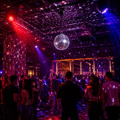 Alytimes Mirror Disco Ball - 8-Inch Cool and Fun Silver Hanging Party Disco Ball –Big Party Decorations, Party Design
