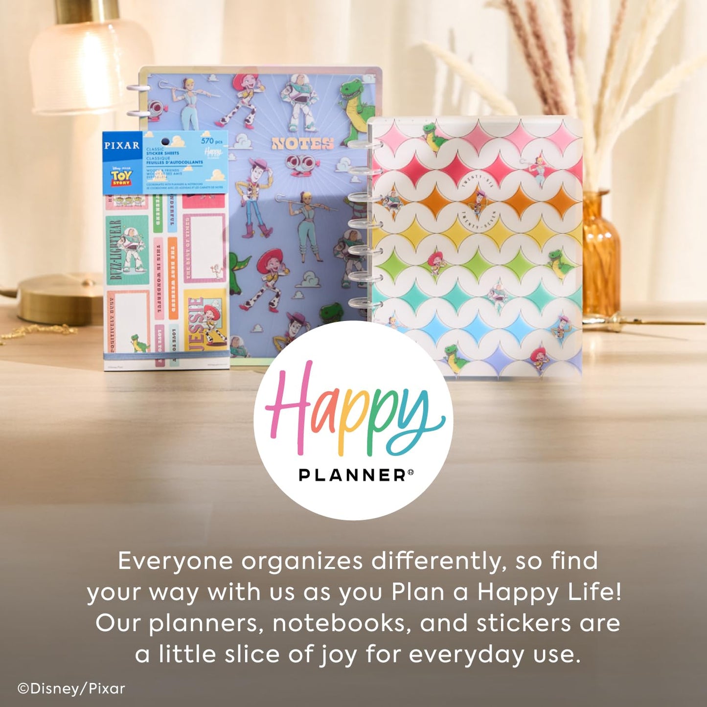 Happy Planner Disney Toy Story 30-Sheet Sticker Pack for Planners, Calendars, and Journals, Easy-Peel Sticker Sheets, Scrapbook Accessories, Woody and Friends