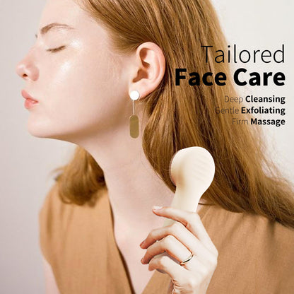 Silicone Face Scrubber, NågraCoola CLIE 2.0 Facial Cleansing Brush, Rechargeable, Waterproof Face Scrub Brush for Cleansing, Exfoliating, Massaging, Electric Facial Exfoliator for Women & Men - Black