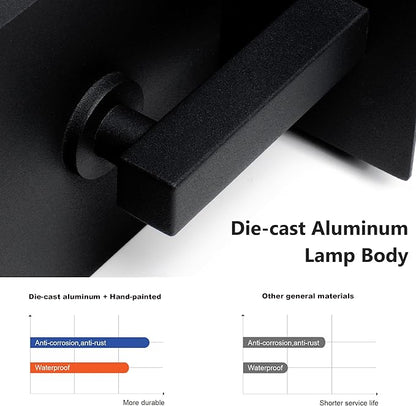 Lustrlach Motion Sensor Outdoor Light Fixtures Wall Mount,Exterior Wall Sconce, Porch Light, Garage Lights, Waterproof Motion Lights for Outside, Garden, Front Door