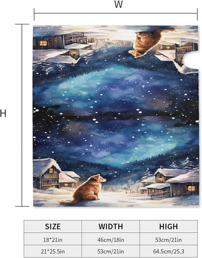 DADABULIU Mailbox Covers Winter Dog Christmas Snow Winter Dog Christmas Snow Magnetic Letter Post Box Cover Standard Size 21 x 18 Inch Garden Yard Home Decorative