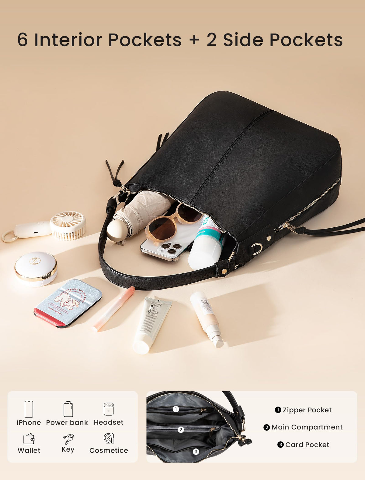Handbags for Women Large Designer Ladies Hobo bag Bucket Purse Faux Leather