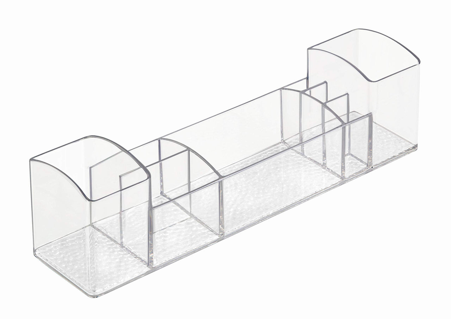 iDesign 43030 Med+ 12" Plastic Divided Vanity Medication and Bathroom Accessory, 12" x 3" x 3.5", Multi-Level Organizer