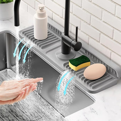 17.7'' Faucet Mat for Kitchen Sink Splash Guard Folding Kitchen Sink Faucet Mat