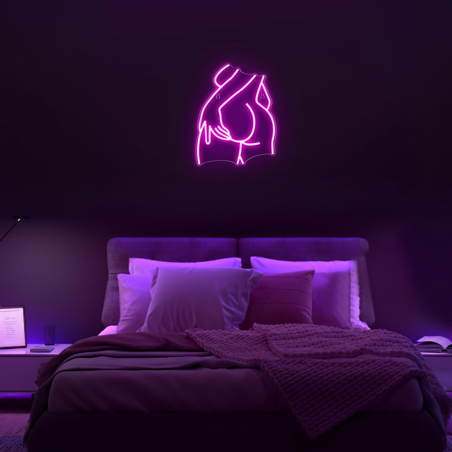 Kavaas Lady Neon Sign 15.7" x 12.6" - Pink LED Lady Back Neon Signs for Wall Decor | Neon Light Sign for Bedroom, Party, Bar, Man Cave (Style - LB4)