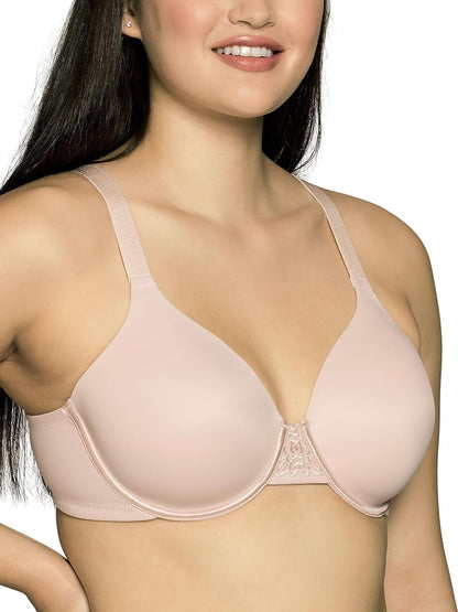 Vanity Fair Womens Full Figure Beauty Back Smoothing Bra, 4 Way Stretch Fabric, Lightly Lined Cups Up to H