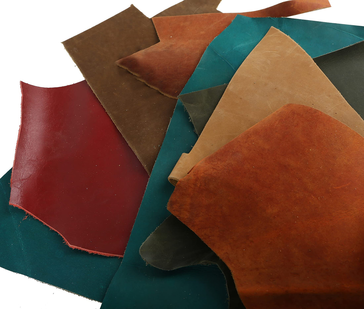 ARTESANAL Real Leather Scrap Remnants for Arts &Crafts from Furniture Making, Soft and Flexible, Sizes and Styles-6lb