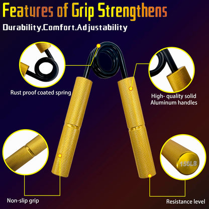 Grip Strength Trainer,50-300LB (6 Pack) Grip Strength Trainer Set,No Slip Grip Trainer,Hand Workout Squeezer Grip Strengthener,Home Gym Training,for Strength Training, Exercise, Injury Recovery