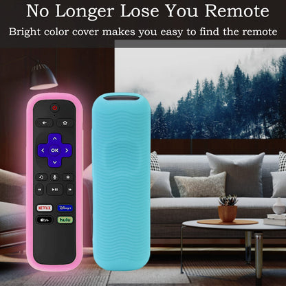 Silicone Protective Controller Cover fits for Roku TV Voice Remote | Element Roku | Westinghouse Roku TV Controller Cover,Glow in The Dark