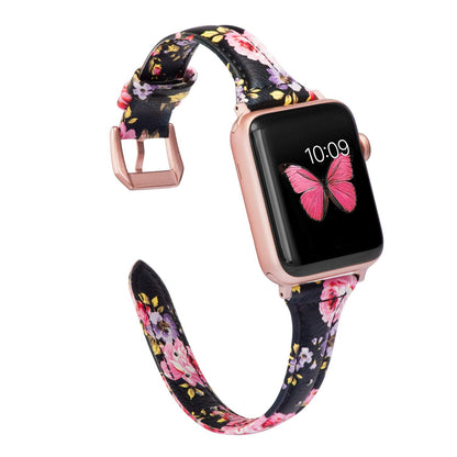 Wearlizer Slim Thin Leather Bands Compatible with Apple Watch Band 38mm 40mm 41mm 42mm 44mm 45mm 46mm 49mm Women Men Strap Wristband Bracelet for iWatch Series 11 10 9 8 7 6 5 4 3 SE/Ultra 3 2 1