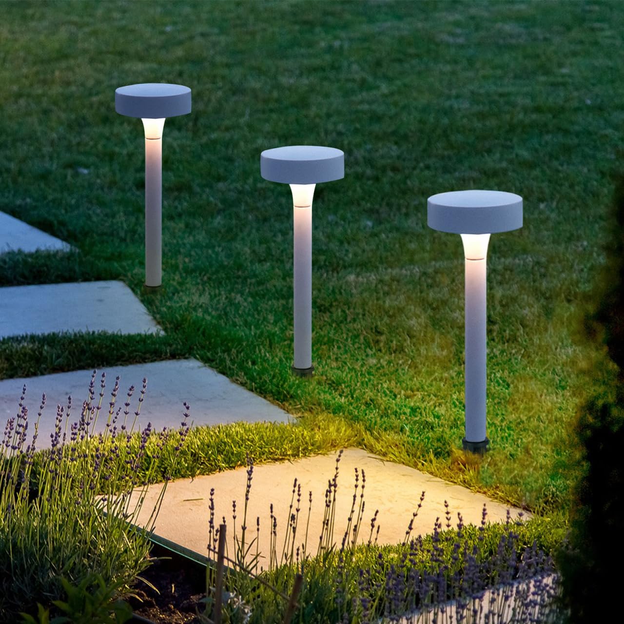 DOITOOL 20 Pack Solar Light Stakes Replacement 5.5 inch Pathway Light Stake ABS Plastic Reinforced Ground Spikes for Garden, Pathway, Christmas Lighting, Black