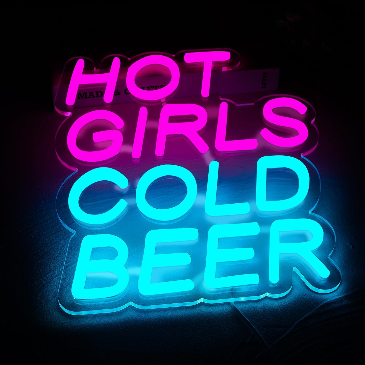 Beer Neon Sign Led Neon Lights For Wall Decor, USB Powered Light Up Bar Signs For Man Cave, Home Bar, Pub, Wall Decor - Best Gifts for Beer Lovers, Birthday, Christmas