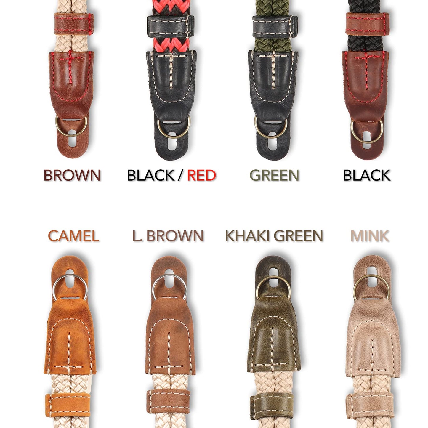 MegaGear SLR, DSLR Camera Cotton Wrist Strap - Black/Red, Small - 23cm/9inc