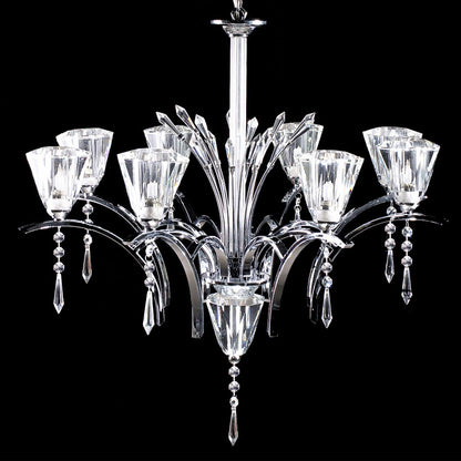 Jishi 30pk Crystal Ornaments for Christmas Tree Decorations, Acrylic Hanging Crystals for Centerpieces Home Decor, Clear Plastic Icicle Prism Drop Pendant w/Crystal Beads for Chandelier Party Supplies