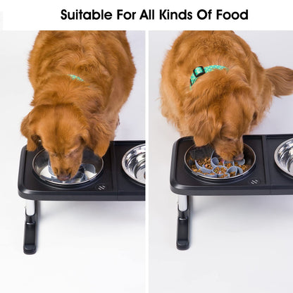 Keegud Slow Feeder Dog Bowls Insert [36 Octopus Suction Cups] Super Firm Eating Bowl [Cuttable] for Large Breed and Medium Size Compatible with Regular Elevated (Turbine)
