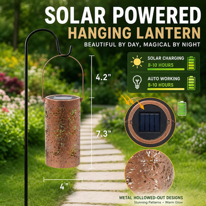 Season 2 Season Solar Lantern Outdoor Waterproof with Sun Moon Stars Patterns, Garden Tangled Decor for Yard Patio Lawn Porch Backyard, Ramadan Light Unique Gifts for Women