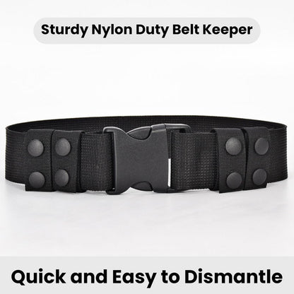 6 PCS Duty Belt Keepers, Tactical Gear Accessories, Nylon Double Snaps for 2"-2.25" Belts Fixing Police Belt Accessories, Belt Keepers for Police Officers, Firefighters, Prison Guards