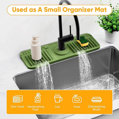 14.6 inch Faucet Mat for Kitchen Sink Splash GuardKitchen Sink Faucet Mat