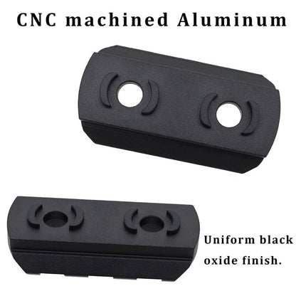 Ficero Mlok Picatinny Rail Aluminum Section Accessory, 3 Slots (2 Pack)