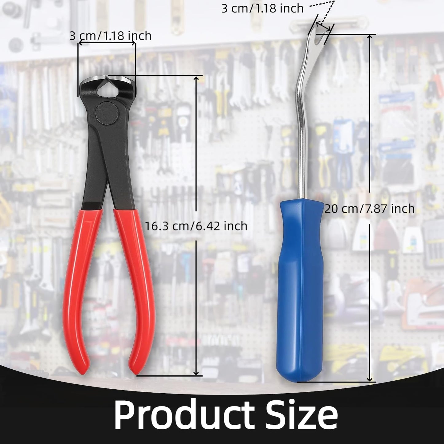 4 Pcs Fors Upholstery Staple Remover Tack Puller Nail Remover Tool Set Nail Puller Plier, Staple Puller, Tack Lifter, Fastener Remover, for Furniture Floor Wall Wooden Case Car Photo Frame