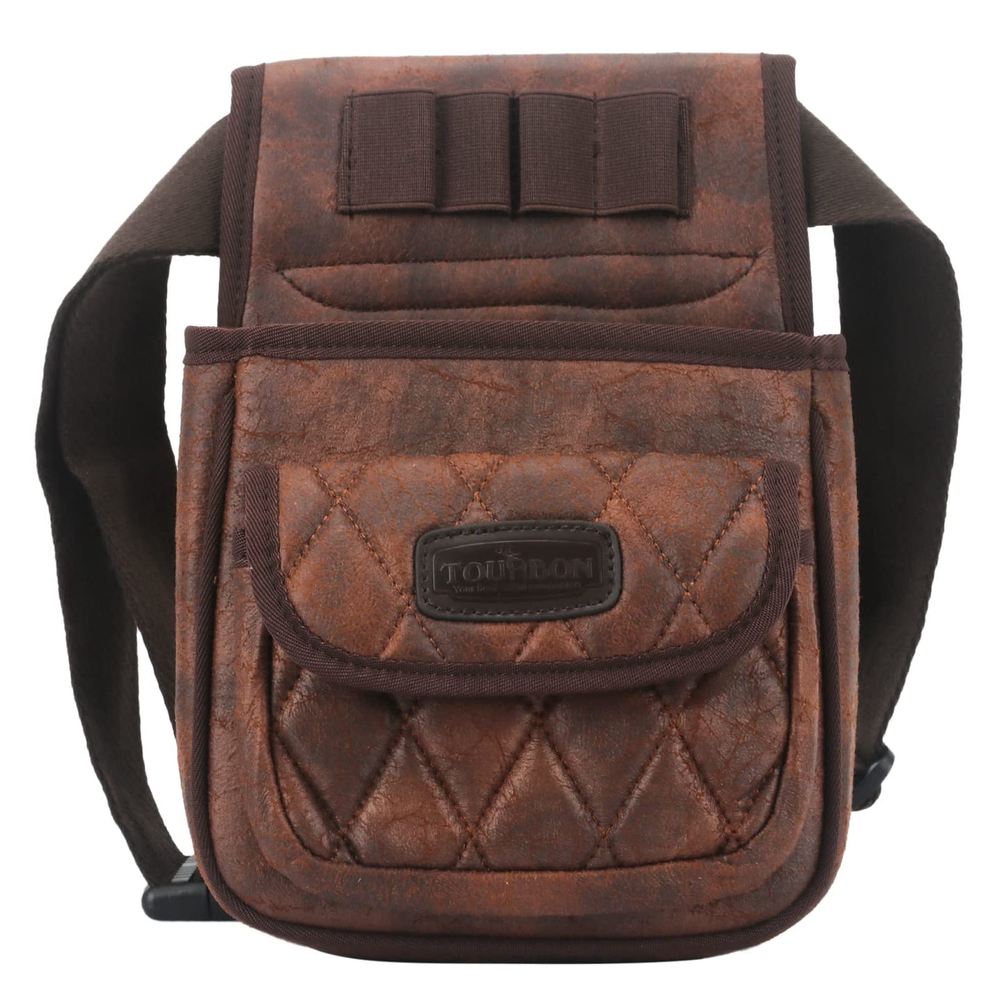 Tourbon Vintage Leather Trap Shooting Bag Ammo Storage Shell Pouch 50+