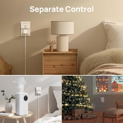 Linkind Matter Smart Plug with Remote, Work with Apple Home, Siri, Alexa, Google Home, SmartThings, Smart Outlet 15A/1800W Max, Smart Automation, Remote Control,Timer&Schedule, 2.4G Wi-Fi, 4 Pack