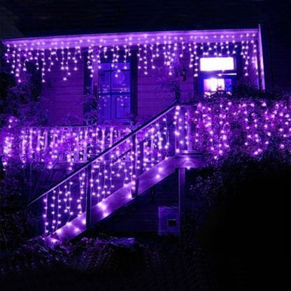 Lainin 3.5M/11ft 96 LED Linkable Fairy Curtain String Light with 8 Modes Control for Indoor/Outdoor/Patio/Wedding/Valentines Day/Christmas Party 4th of July Decor(Purple)