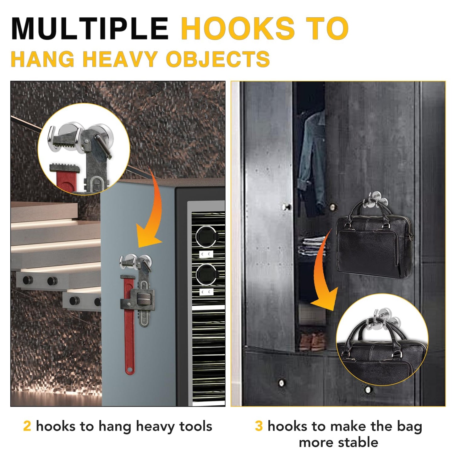 DIYMAG Magnetic Hooks, 30lbs+ Magnet Hook 2026 Cruise Cabin Ship Essentials Heavy Duty Strong Magnets Refrigerator Fridge Hanging for Classroom Beach Vacation Kitchen Grills Home 20 Pack (Silver)