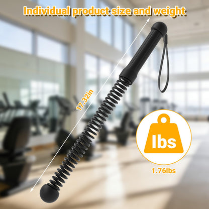 Upgrade Weighted Ropeless Battle Ropes, Workout Exercise Rope for Strength Building, Heavy Duty Quiet Portable Cordless Battle Ropes for Home & Gym, HIIT Aerobic Training for Men & Women Black
