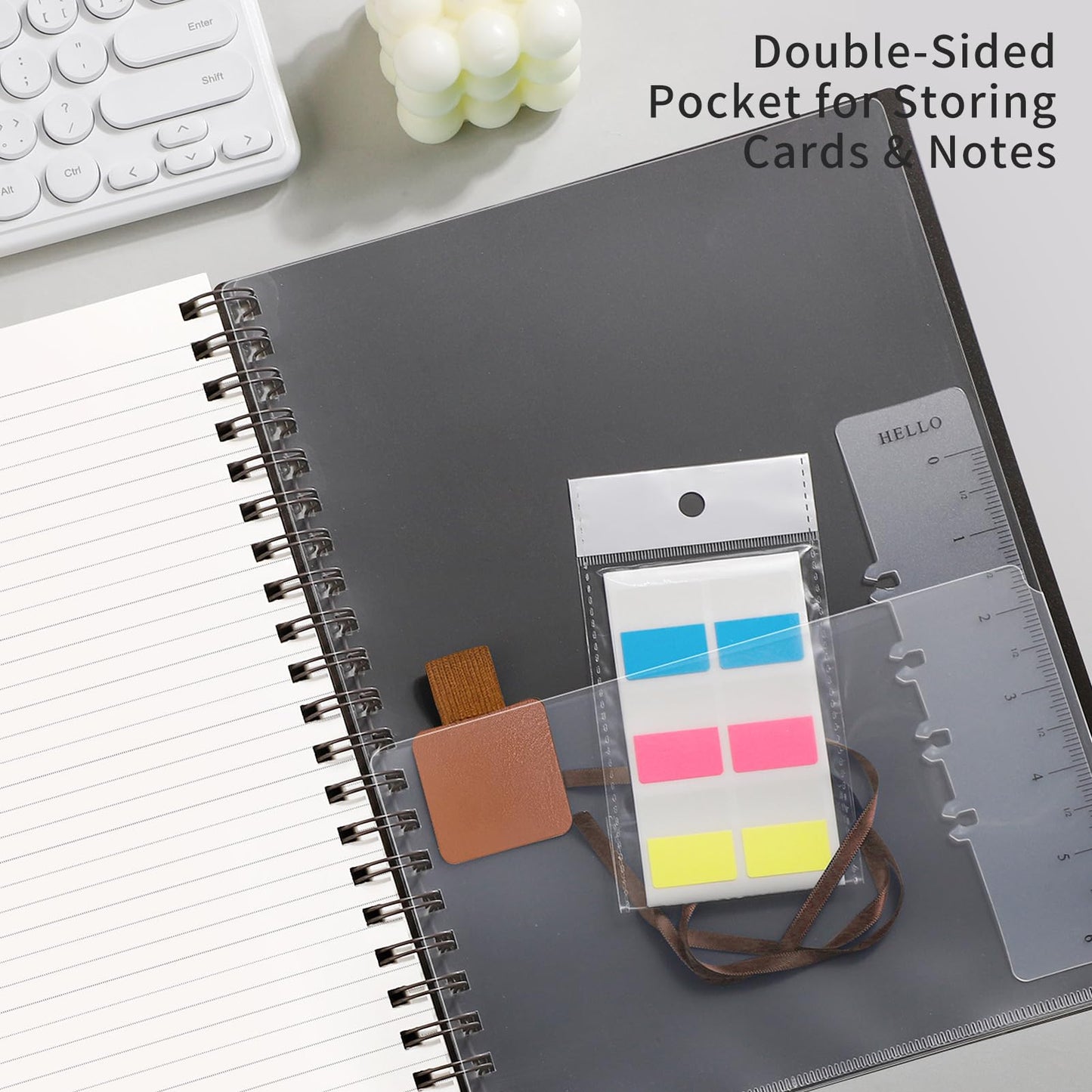 EMSHOI B5 Spiral Notebook College Ruled Lined Journal, Large 7.48" X 10.15", 300 Pages/150 Sheets, 100gsm Thick Paper, Waterproof Hardcover, for Office School Women Men Work Writing Notes, Coffee