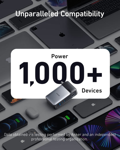 Anker GaNPrime Power Bank, 2-in-1 Portable Charger, 10,000mAh 30W USB-C Battery Pack with 65W Wall Charger, Works for iPhone 15/15 Plus/15 Pro/15 Pro Max/14/13, Samsung, Pixel, MacBook, Dell