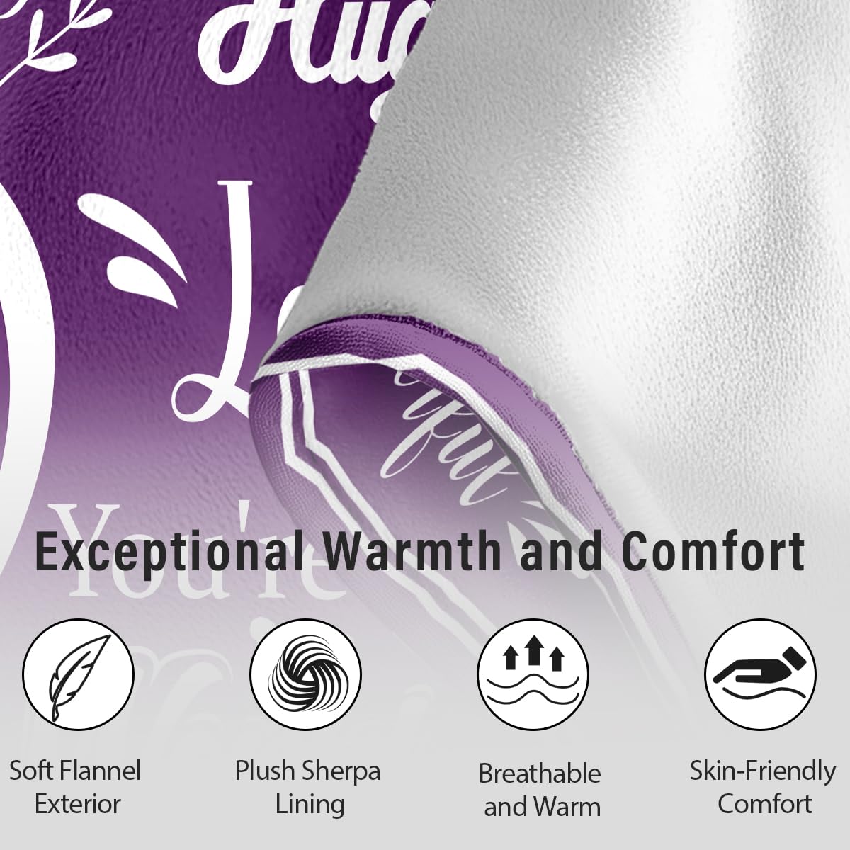Bestshop Gifts for Wife Wearable Blanket, Wife Fleece Hoodie Blankets from Husband Boyfriend, Wife Birthday Gift, to My Wife Blanket Gift for Christmas Valentine's Day, 78 * 59''