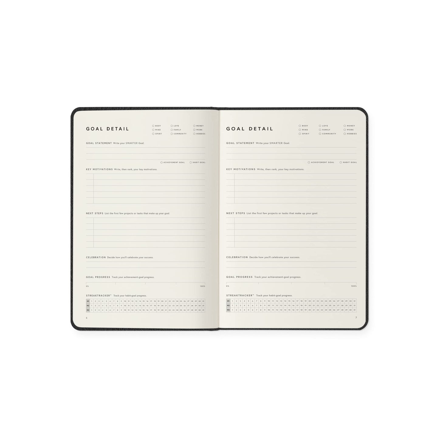 Full Focus Leather Planner by Michael Hyatt - The #1 Daily Planner to Set Annual Goals, Increase Focus, Eliminate Overwhelm, and Achieve Your Biggest Goals - Hardcover (Black)