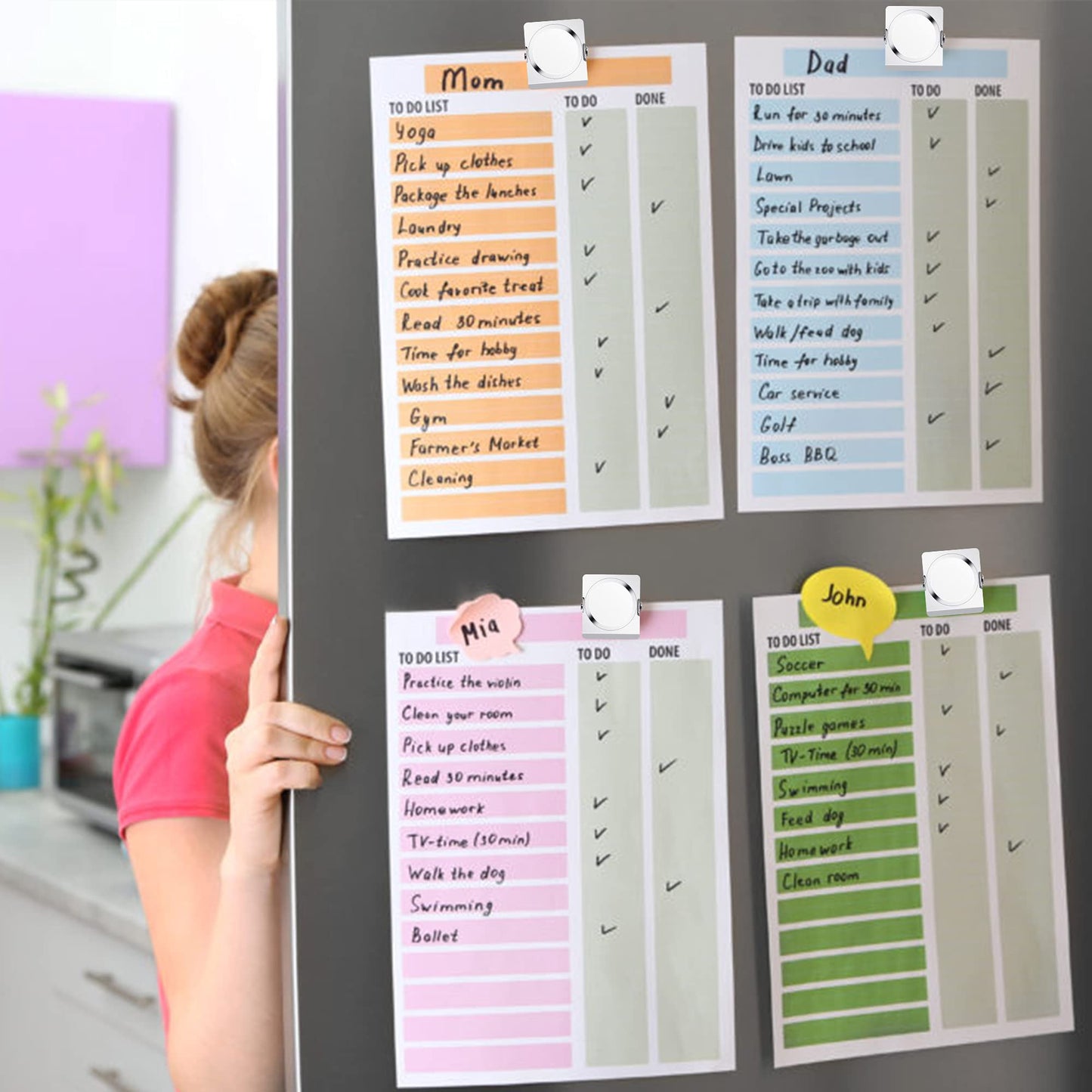 Magnetic Clips 1.5 inch, 12 Pack Heavy Duty Magnet Metal Clips for Hanging, Strong Magnet Clip for Whiteboard, Fridge, Classroom, Refrigerator