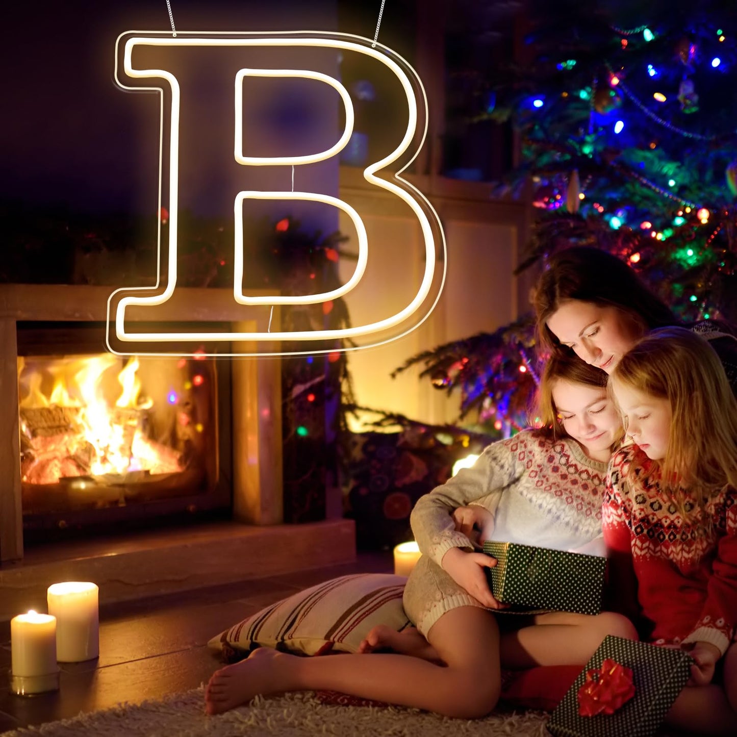 RumonZS Light Up Letters B LED Letters Lights Neon Sign 26 Alphabet 11.4"Decorative Lighted Alphabet for Wedding Party Birthday Bar Christmas Home Decor Letter Lights (Warm White)