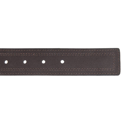 Nautica Men's Casual Leather Belt | Everyday | Classic | Pants | Jeans | Khakis | Chinos | Metal Buckle, Casual Overlay - Navy, 44 Inches