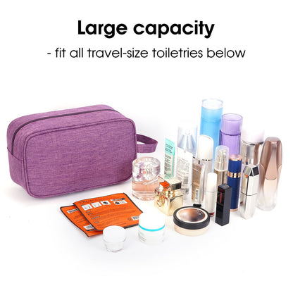 Narwey Travel Toiletry Bag for Women Traveling Dopp Kit Travel Bag for Toiletries Cosmetic Bag Makeup Bag Medicine Bag for Traveling (Dark Purple)