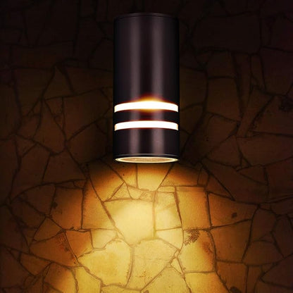 Outdoor Wall Sconce, Brown Patio Wall Exterior Light Fixture - ETL Listed, Modern Outdoor Porch Lights Wall Mounted Design - Up and Down Lights Outdoor for Backyard, Front Door, Garage