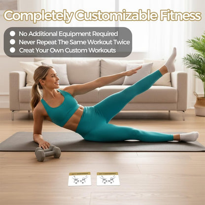 Suspension Training Cards Set - 50-Exercise Fitness Deck for Home & Gym | Customizable Workouts for All Levels