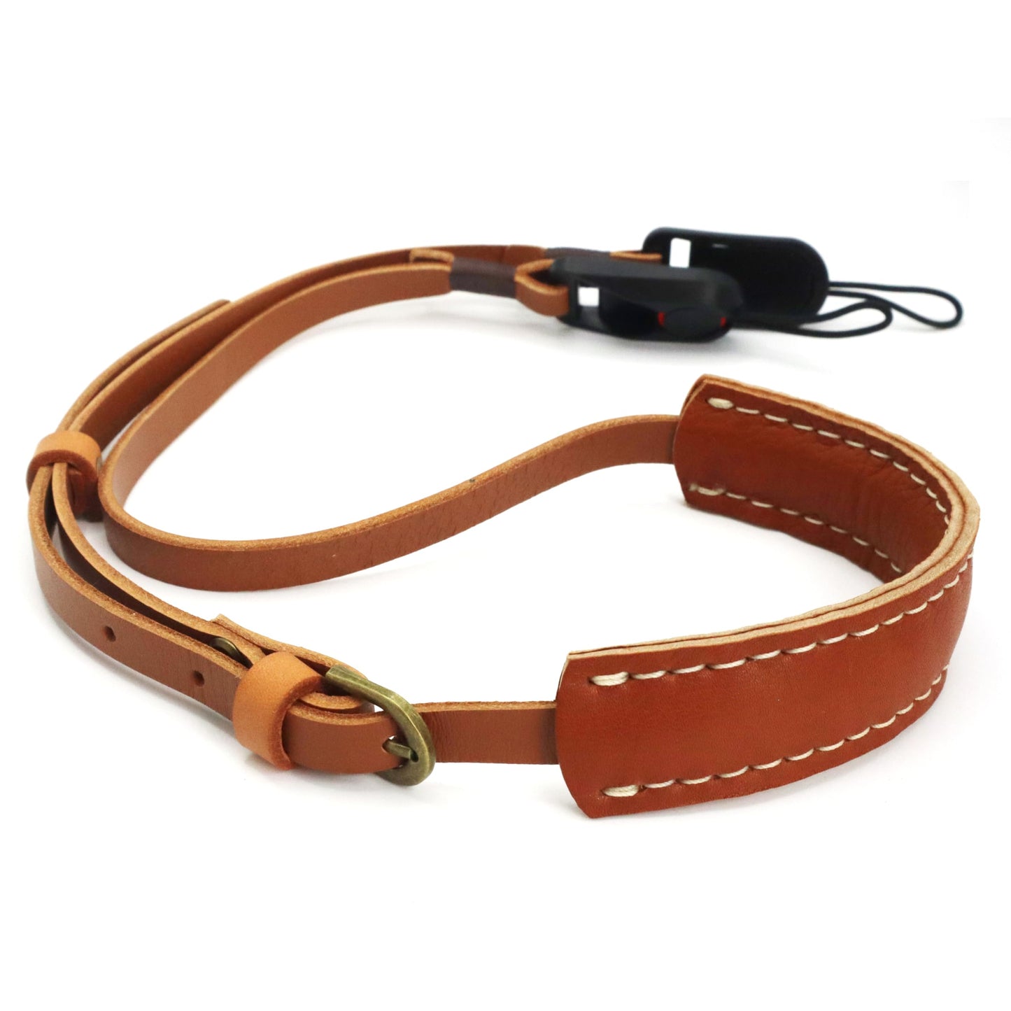 SNLxStudioz Genuine Leather Camera Neck Strap with Quick Release - Thin Shoulder Strap for Sony, Fujifilm, Canon, Nikon Mirrorless & DSLR - Vintage Retro Professional Camera Strap