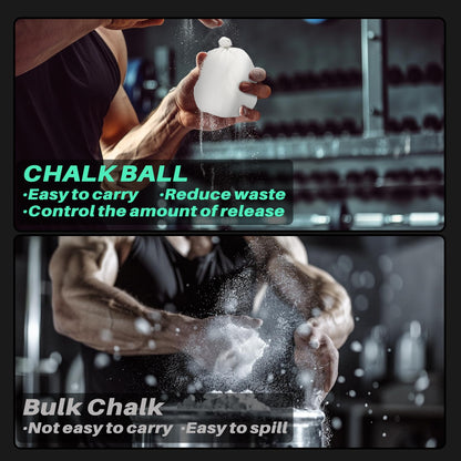 RAINFLOW 2PCS Chalk Ball - Climbing Chalk Gymnastics Magnesium Lifting for Gym, Gymnastics, Grip, Climbing, Weightlifting (2PCS Chalk Ball)