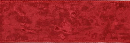 MEEDEE Red Velvet Wired Ribbon 2-1/2 inch Crushed Red Velvet Christmas Ribbon 10 Yards for Christmas Tree, Wreaths, Crafts Bow, Garlands, Gift Wrapping, Seasonal Decorations