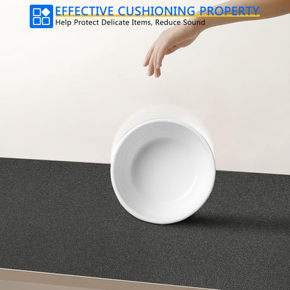 WochiTV Shelf Liner for Cabinets, Drawer Non Adhesive Non Slip Foam Mat for Kitchen, Pantry, Bathroom, Cupboard, Garage, Closet, Shelves, Drawer, Tool Box, Gray 11.8 x 59 inches